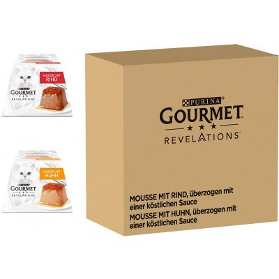 Gourmet Revelations Mousse Cat hovězí a kuřecí 48 x 57 g – Zboží Mobilmania