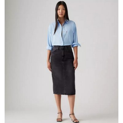 Levi´s dámská džínová dlouhá sukně 001VH-0004 černá – Sleviste.cz