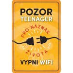 Plechová cedule Pozor teenager – Zboží Dáma