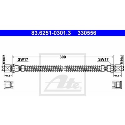 Brzdová hadice ATE 83.6251-0301.3