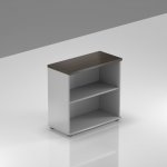 Nábytek Designový cz SB280 07 - Kancelářský regál Komfort, 80x38,5x76 cm, bez dveří , kaštan/šedá – Hledejceny.cz