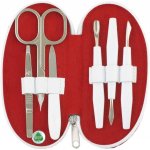 Dup manikúra Zora 6 dílná červený nylon s tečkami 230404-010 – Zboží Dáma