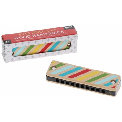 Petit Collage Dřevěná harmonika s pruhy a puntíky – Zboží Mobilmania