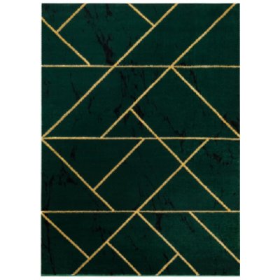 Dywany Łuszczów Emerald geometric 1012 green and gold Zelená – Zboží Mobilmania