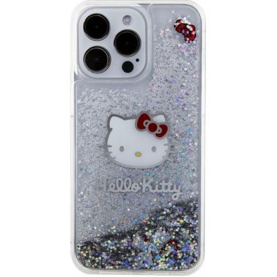 Hello Kitty Liquid Glitter Electroplating Head Logo Apple iPhone 15 PRO MAX čiré