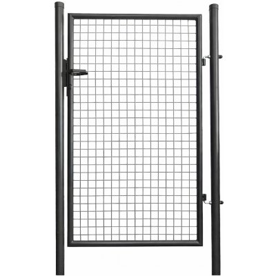 Zahradní branka, šířka 100 cm, výška 180 cm, kulaté profily, dózický zámek, antracitová šedá – Sleviste.cz