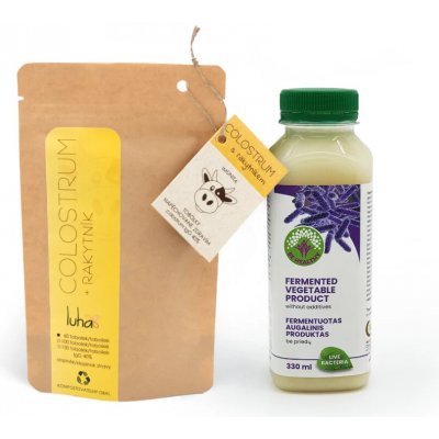Be Healthy Colostrum v tobolkách 60 kapslí IgG 40%, Luha + Koncentrát živých bakterií a enzymů 330 ml – Hledejceny.cz