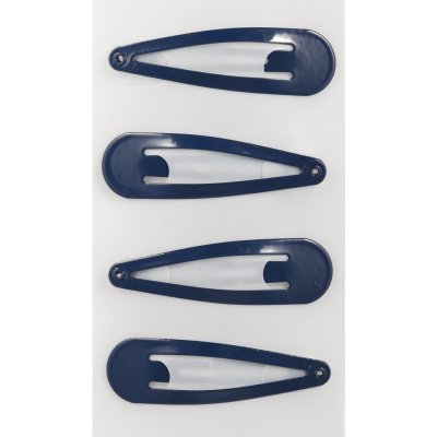 Jednobarevné kovové sponky 4 ks tmavě modrá – Zboží Dáma