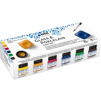 KREUL Sada barev na sklo a porcelán CLEAR 6 x 20 ml – Sleviste.cz