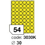 Rayfilm R0121 žluté etikety kulaté průměr 30mm 100 listů – Sleviste.cz