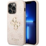 Pouzdro Guess PU 4G Metal Logo iPhone 14 Pro růžové – Sleviste.cz