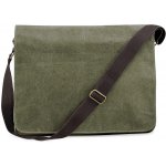 Quadra Plátěná vintage taška přes rameno QD610 Vintage Military Green 40 x 30 x 12 cm – Sleviste.cz