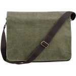 Quadra plátěná vintage taška přes rameno QD610 Vintage Military Green 40 x 30 x 12 cm – Zboží Dáma