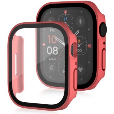 VSECHNONAMOBIL 67661 PC FULL COVER Plastový kryt so sklom pre Apple Watch SE / SE 2022 / SE 2023 / SE 2025 (40mm) červený – Hledejceny.cz