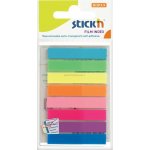 Samolepicí plastové záložky Stick'n by Hopax, 45 x 8 mm, 8 x 20 lístků, neonový mix – Hledejceny.cz