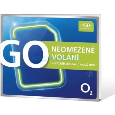 O2 SIM karta GO Neomezeně - Kredit 150Kč – Hledejceny.cz