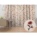 Biante Bavlněný závěs Sandra SA-771 Vínovo-oranžové luční kvítí na krémovém 150x220 cm – Hledejceny.cz