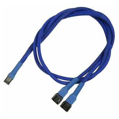 Nanoxia Prodlužovací Y kabel 3-pin Molex 60cm modrá NX3PY60B