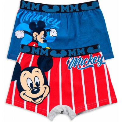 Chlapecké boxerky MICKEY MOUSE SET 2 balení 2 ks modré + červené – Hledejceny.cz