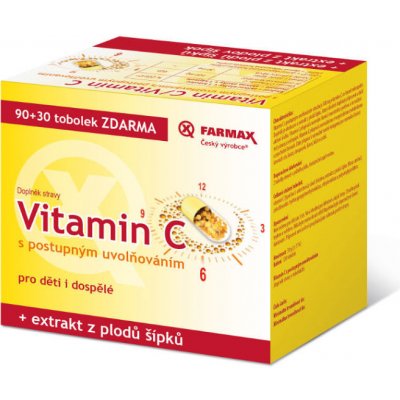 Farmax Vitamin C s postupným uvolňováním 120 tobolek