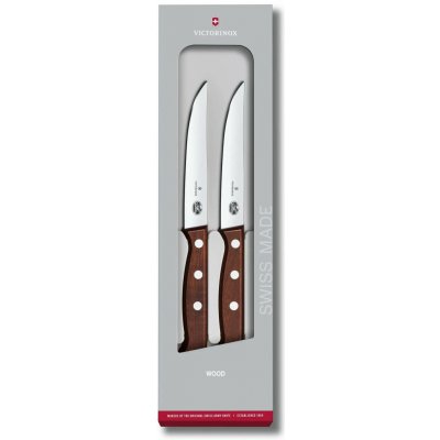 Victorinox sada steakových nožů 12 cm s dřevěnou rukojetí 2 ks rovné ostří – Zbozi.Blesk.cz