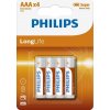 Baterie primární Philips LongLife AAA 4ks R03L4B/10