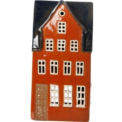 Det Gamle Apotek Lucerna domeček 30,5 cm, oranžová barva, keramika – Zboží Mobilmania