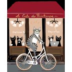 ZUTY Malování podle čísel KOCOUR NA KOLE PŘED KAVÁRNOU 40 x 50 cm – Zboží Dáma