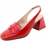 WONDERS Dámské letní lakované celokožené červené lodičky H-6312 rojo – Sleviste.cz
