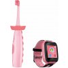 Elektrický zubní kartáček Vitammy Dino růžový + Smart Kid hodinky