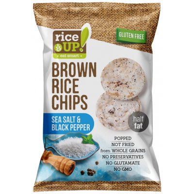 RICE UP Rýžové chipsy sůl a pepř 60 g – Zboží Dáma