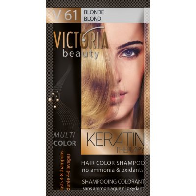 Victoria Beauty Keratin Therapy tónovací šampón na vlasy V 61 Blonde 4-8 umytí – Zbozi.Blesk.cz