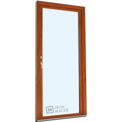 Kömmerling balkonové dveře levé zlatý dub/bílá 90x240 cm OS oboustranná klika + FAB + hliníkový práh – Hledejceny.cz