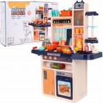 Ramiz Stylová modrá kuchyňka pro děti od 3 let kohoutek + interaktivní parní hořák + zvukový panel 65 dílků. – Zboží Dáma