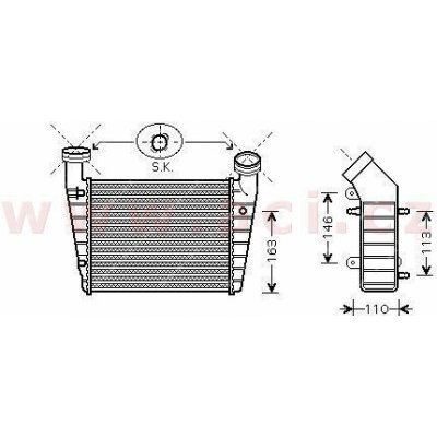 Intercooler 1.9 TDi 74,85 a 96kW (±AUT±AC), 2.0TDi 103kW [230*207*62] (ŠKODA, VW) | Zboží Auto