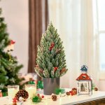 HOMCOM Vánoční mini stromek ∅27 x 47 cm zelený – Hledejceny.cz