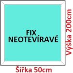 Soft Plastové okno 50x200 cm FIX neotevíravé – Zbozi.Blesk.cz