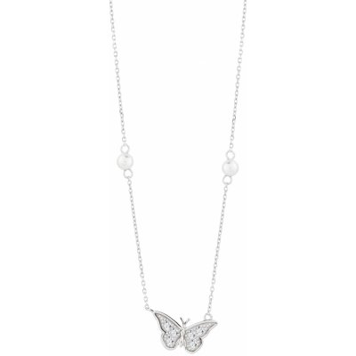 Preciosa Půvabný stříbrný s kubickou zirkonií a říčními perlami metamorph 5360 00