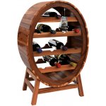 Casaria 103913 Regál na víno, 12 lahví, design vinného sudu – Zboží Dáma