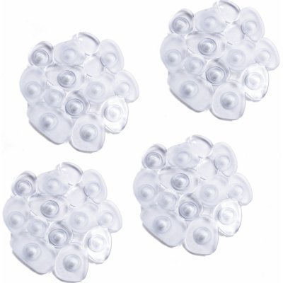 MSV sada 4 protiskluzových podložek GALETS ve tvaru oblázků průhledná 12 x 13 cm – Zboží Mobilmania