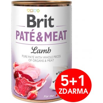 Brit Paté & Meat Dog Lamb 6 x 400 g