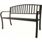 Lavička zahradní ocelová 125 × 53 × 82 cm – černá – Zboží Dáma