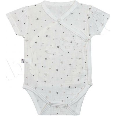 Baby Service Zavinovací kojenecké body krátký rukáv mušelín Hvězdičky – Sleviste.cz