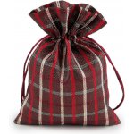 Prima-obchod Vánoční dárkový pytlík káro s lurexem 13x18 cm barva 3 červená – Hledejceny.cz