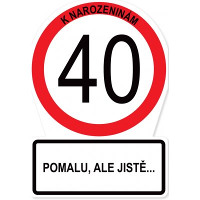 Albi Přání k narozeninám - Dopravní značka 40 let – Sleviste.cz