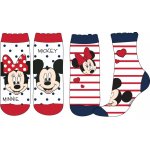 DISNEY ponožky MINNIE MOUSE bíločervenomodré – Zboží Dáma