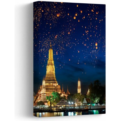Obraz - Lampióny štěstí, Bangkok, jednodílný 20x30 cm – Hledejceny.cz
