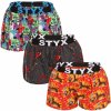 Styx 3PACK dámské trenky art sportovní guma vícebarevné 3T15245