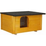 Springos Dřevěná bouda pro psa 54 x 39 x 30 cm DH001 žlutá – Zboží Dáma