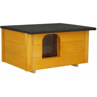 Springos Dřevěná bouda pro psa 54 x 39 x 30 cm DH001 žlutá – Zboží Dáma